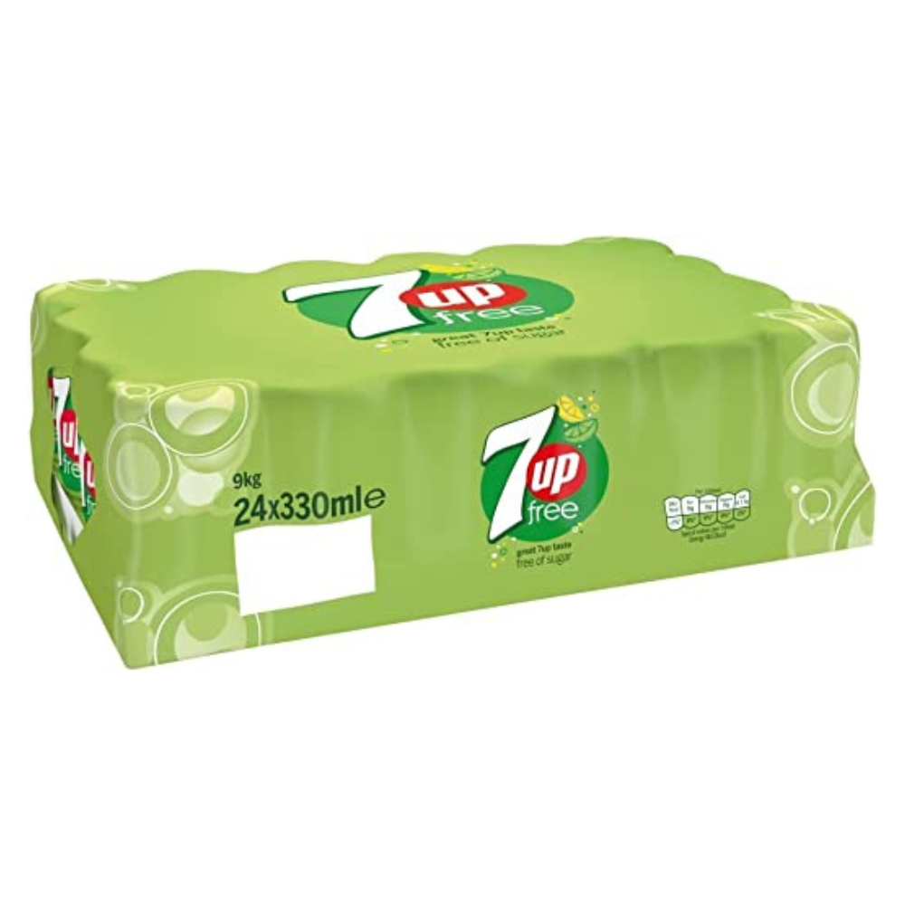 CARBONATED DRINK SEVEN UP ZERO SUGAR CAN 330ml - Stama Co. Ltd