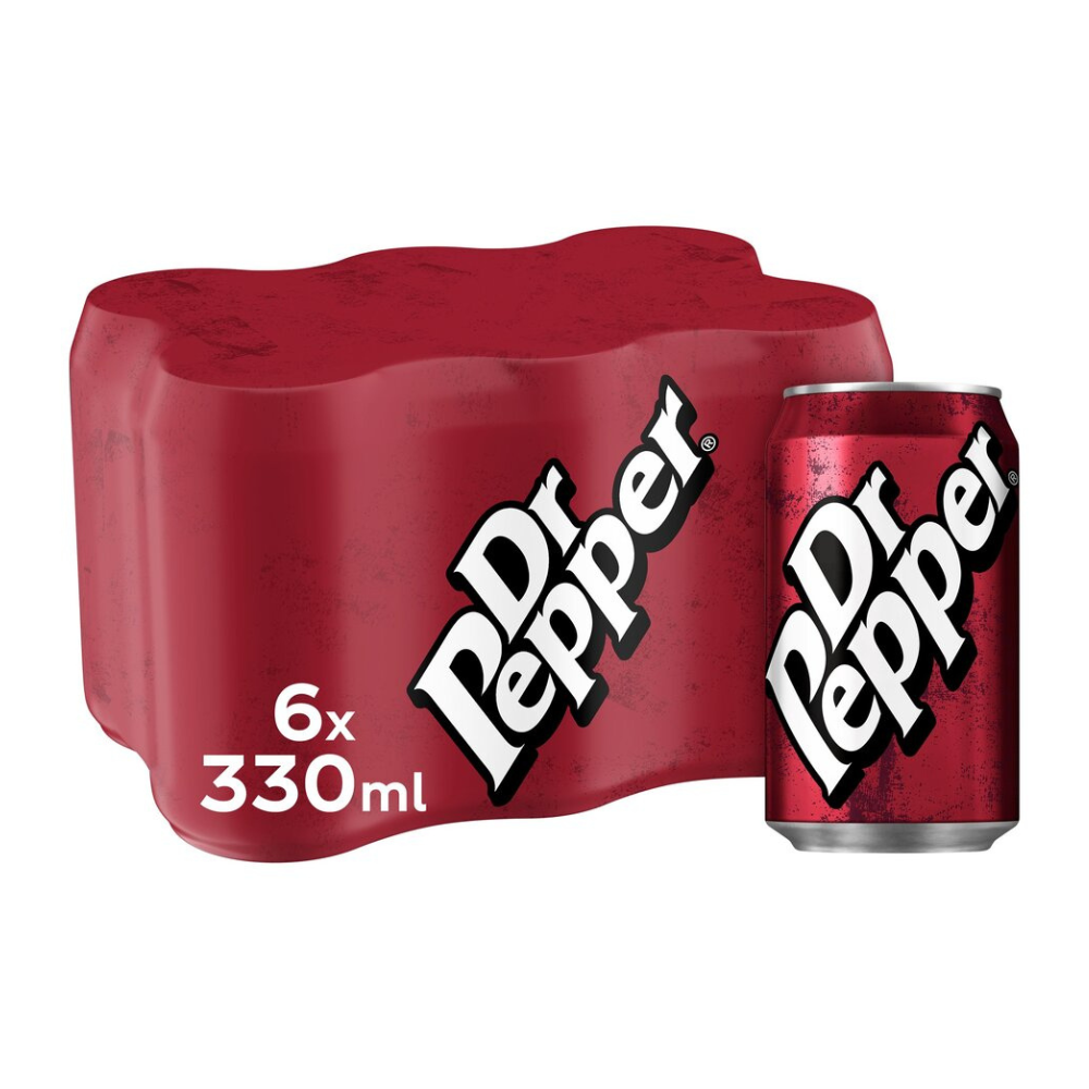 Dr Pepper Regular Can 330ml - 6-Pack